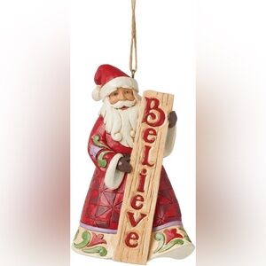 Jim Shore Heartwood Creek Santa with Porch Board Ornament
